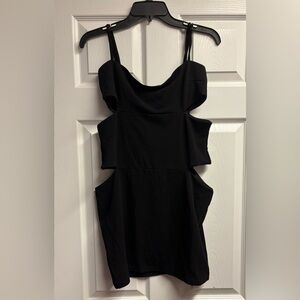NWT White Fox Cut-Out Mini Dress Black Size Large